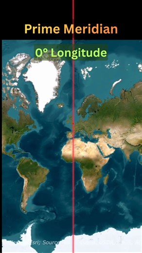Prime meridian l 0 degree longitude l #shorts