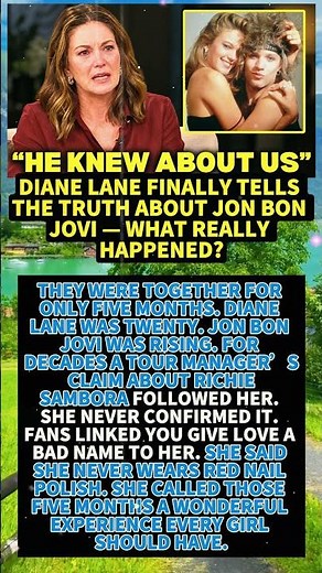 Diane Lane Finally Tells the Truth About Jon Bon Jovi — What REALLY Happened? #shorts #viral