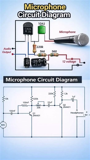 Microphone circuit diagram @Dilshad0769