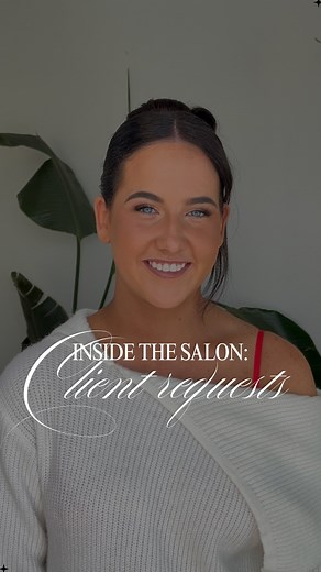 Inside the salon: Client Requests ✨ Isla — Graduation Makeup Isla brought me a reference of a matte, chocolate-toned eye blown softly toward the temples with a bold top liner. Once we added her lashes, we kept the liner more minimal so everything stayed balanced. The warm tones with her dark hair and tan were 👩‍🍳 💋 Meg — Graduation Makeup Meg usually wears super light day-to-day makeup, so I wanted to enhance without overwhelming. She asked for a “toasted” soft glam with a touch of burgundy, 