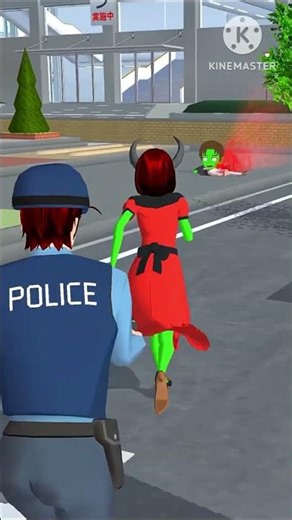 Taiga police fall into zombie trap#sakuraschoolsimulator #video