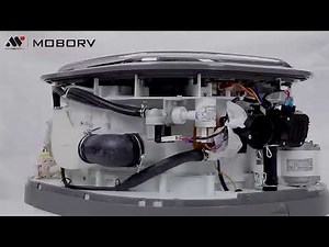 MOBORV Motorhome Part Accessories Full Automatic Front Load Mini Wall Mounted Washing Machine and...