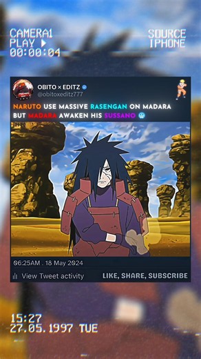 Naruto use Massive Rasengan on Madara but Madara Awaken his Sussano 🥶
