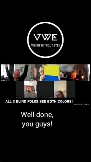 36 All 3 BLIND Folks See Both Colors!