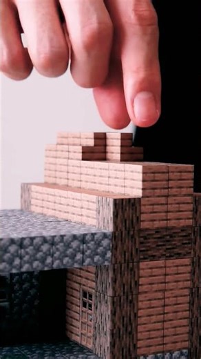 Making minecraft black smith house with magnet and paper