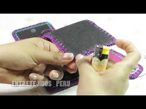 TEJIDO EN BILLETERA DE CUERO