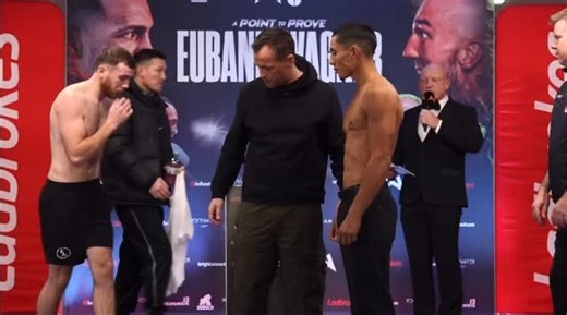WEIGH IN⚖️ Kieran Molloy V vs. Zeuz Varguez Soberanis weighed in and faced off as they fight live on 5Action on Friday night at 7pm | Irish-Boxing.Com