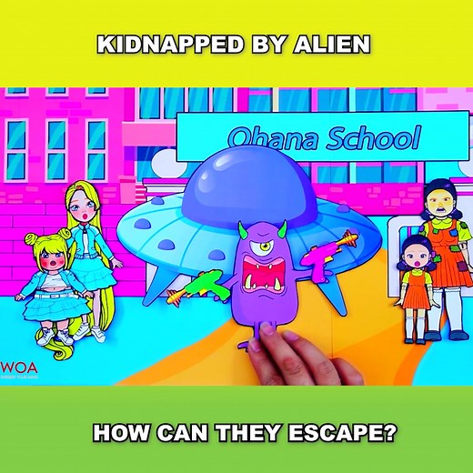 Oh no! How can they escape from Alien? #kidnapped #ufo #woanetwork #woavideo #woadolls #animation #handmadecraft