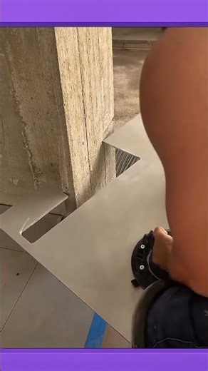 Installing Edge Floor Tiles Cut Precisely for Perfect Fit #Tiling #Construction