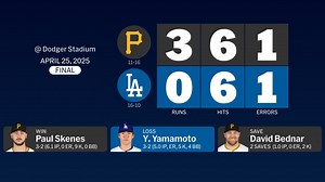 Pirates at Dodgers - April 25, 2025: Story Postgame Slate