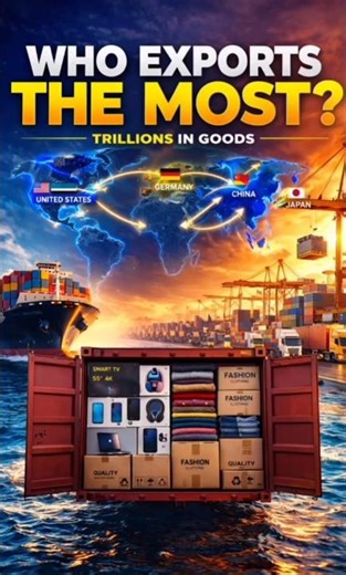 Who Exports the Most Goods? (Trillions Explained)🌍📦#GlobalTrade #Exports #Economy #WorldFacts #trade