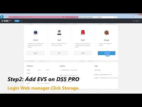 DSS Pro｜5. How to Add EVS - Dahua