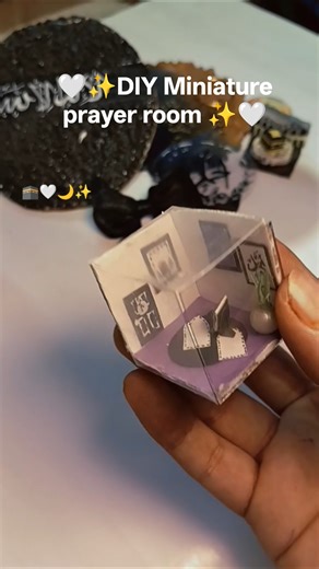 🤍✨Make this DIY Miniature prayer room with me!!✨🤍 #art #craft #miniature #islam