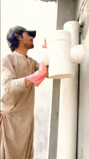 how to install a bathroom 6inch vertical pipe line