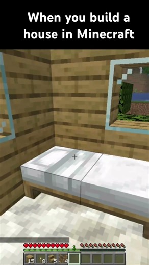 When you build a house in Minecraft #minecraft #shorts #creeper