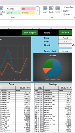 Finance Tracker in Excel: Manage Income and Expenses Easily