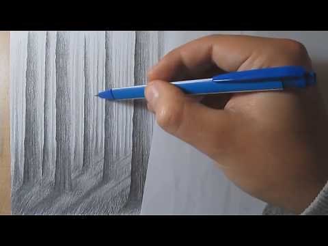 How to Draw a Forest with Pencil Step by Step