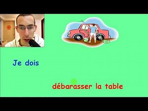 Free fench lesson for beginners: I have to do + household chore A1