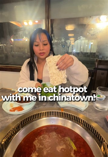 eating hotpot at chengdu memory chinatown seattle #hungryforkelsey #hotpot #food #chinatown #seattle