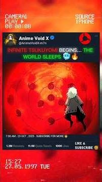 Infinite Tsukuyomi Begins 🥶🔥 #shorts #animeedit