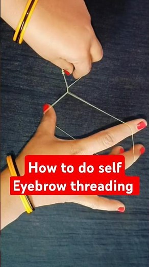 How to do self eyebrow threading #diy #eyebrowthreading #beautyparlour #beautytips #eyebrows