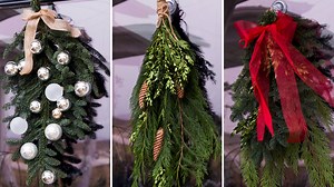 If you didn't know it already, I love decorating outdoors at Christmas! These three swags are the perfect way to bring some holiday cheer to your front door! | Wyse Guide