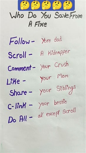 who Do you save form a fire #fun #art #writing #english #memes #trending #viral #puzzlegame #short