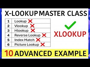 X-LOOKUP in Excel | 10 Practical ￼Example | Master Class #excelwalesir #exceltraining