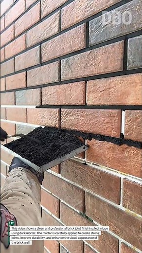 Perfect Brick Joint Finishing with Dark Mortar | Masonry Technique