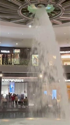 Water vortex at MBS byuurr #pov #waterfall #healing #marinabaysands