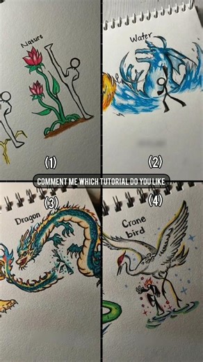 how to draw 4 coolest tutorial #tutorial #drawing #howtodraw #shorts