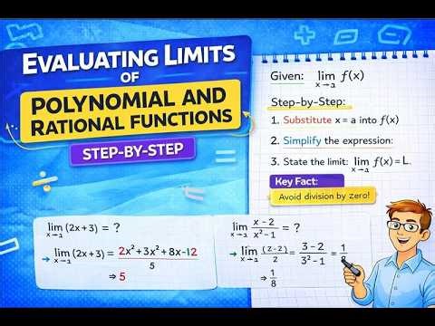 Evaluating Limits of Polynomials and Rational Functions (Step-by-Step)