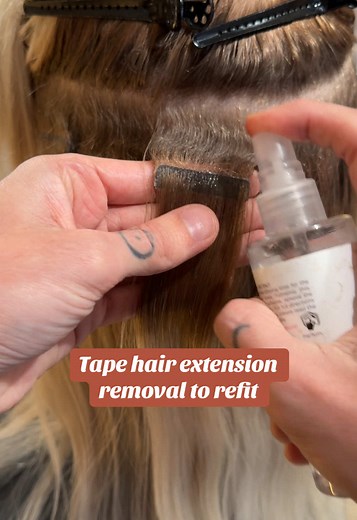 Tape Hair Extension Removal and Refit in One Appointment