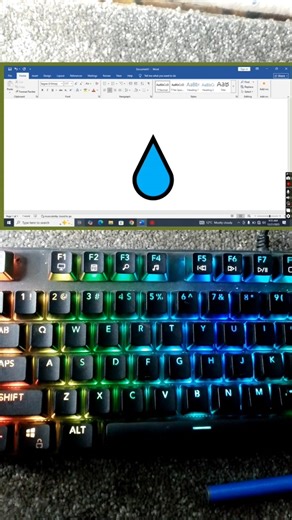 Water Drop 💧 Emoji shortcut in MS Word