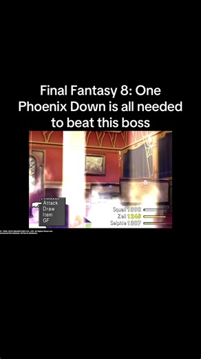 Final Fantasy 8: Defeating the Boss with One Phoenix Down