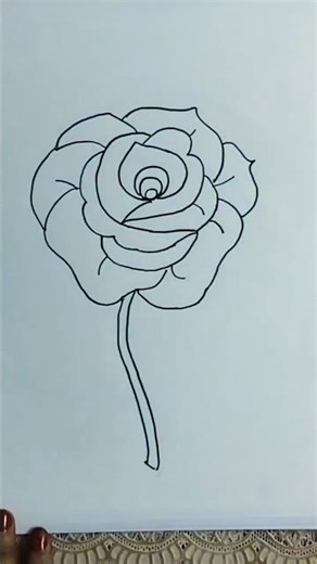 How To Draw Rose / Rose Drawing Easy 🌹 #shorts #ytshorts #art #trending #rose #youtubeshorts #viral