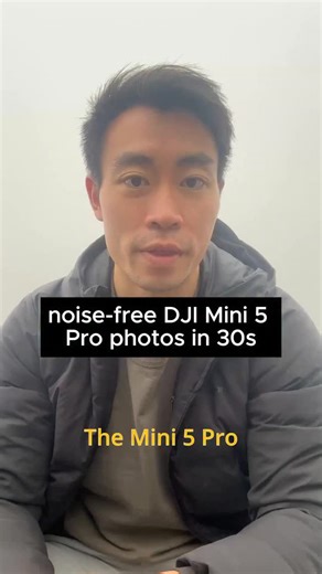 Ivan Chan | Photographer on Instagram: "How to make noise-free 2x zoom DJI Mini 5 Pro photos. Using Burst mode to capture multiple exposures effectively increases our total exposure time without completely blowing out our highlights, which is great for reducing noise. This is especially useful for low-light or high dynamic range scenarios like sunrise or sunset. Instructions: 1. Use Burst Mode to capture at least 7 photos (the more, the better your results) Ideally, use Pro mode (not Auto), lock