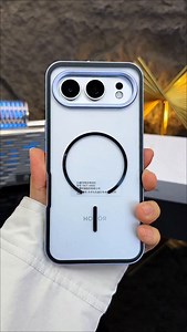 30K views · 5.7K reactions | #Honor500 Features a unique, breathable aluminum alloy frame with an automatic snap-on design for easy installation and removal. The frosted back film is sweat-proof and fingerprint-resistant. Supports magnetic charging. #DropproofPhoneCase | Trendy Tech Review | Facebook