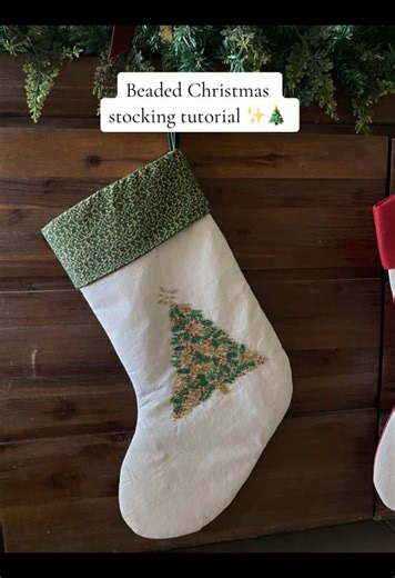 Beaded Christmas Stocking Tutorial for Unique Holiday Decor