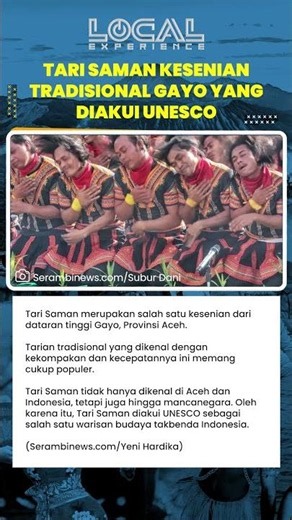 Tari Saman sebagai Warisan Budaya Takbenda Indonesia yang Diakui UNESCO dan Mendunia