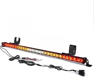 Xprite 1.0" Ultra-Thin LED Chase Strobe Light Bar, 30" Offroad Safety Flashing Light Bar with Running Brake Turn Signal & Reverse Lights for UTV, Polaris RZR, Can-am, Yamaha, SXS, 4x4, Trucks - RYWYR