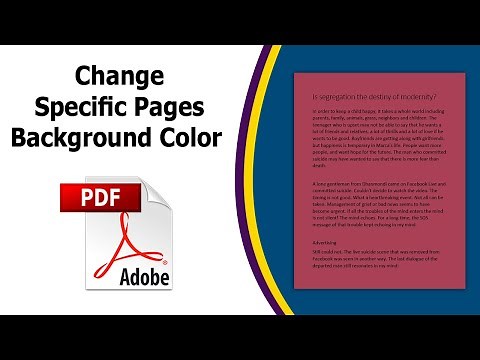 How to change specific pages background color in adobe acrobat pro dc