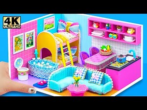 Tutorials & Design Modern Miniature House With 4 Simple Room from Cardboard ❤️ DIY Miniature House