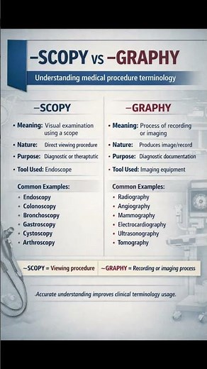 Scopy vs Graphy Explained | Medical Terminology Made Easy | Nursing Quick Revision