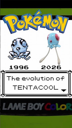The evolution of Tentacool in Pokemon 1996-2026