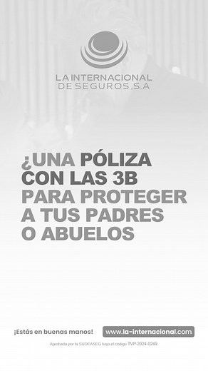 Porque su bienestar es lo más importante…👵✨ Años Plateados es la póliza con las 3B para cuidar de tus padres o abuelos: ✅ Buenas sumas aseguradas: Desde $25.000 hasta $100.000 ✅ Buenas coberturas: Hospitalización, Cirugía, APS, atención de COVID y más. ✅ Bienestar para ellos y para ti. La Internacional de Seguros, estás en buenas manos. 🤝💙 Producto aprobado por la @sudeasegoficial bajo el número PROV.ADM FSAA -09-0768-2024 #Bienestar #AñosPlateados #ProtecciónFamiliar | La Internacional de Se