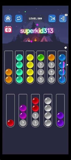 Level 569 Ball Sort Puzzle (Relaxing sound)