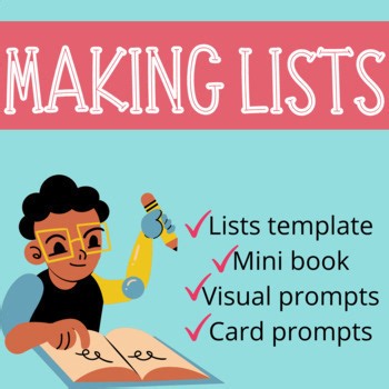 Writing Lists ~ Writing Prompts ~ Making list for kindergarten