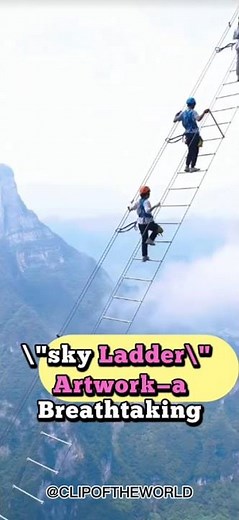 A fiery ladder to the stars!Cai Guo-Qiang's epic "Sky Ladder" art on Mount Qixing. ✨