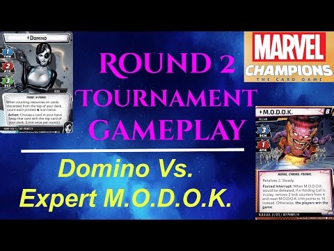 Round 2 Game 1 Limited Environment Gameplay | Leadership Domino Vs. M.O.D.O.K. | Marvel Champions